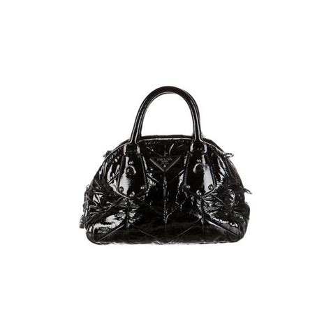 prada chevron patent domed bower|Prada Convertible Bowler Bag Chevron Patent Medium .